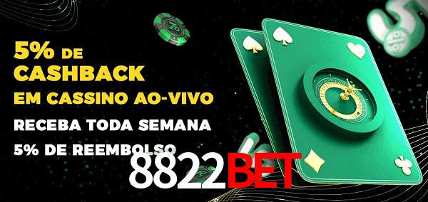 Promoções do cassino ao Vivo 8822bet